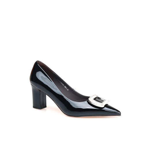 豪麟名鞋迪嘉女鞋皮鞋牛移膜革DJYYA52WP006黑色 商品图0