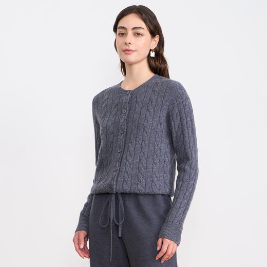 同款下架-【慵懒感羊毛针织开衫】EITIE爱特爱厚重柔软百搭秋季新款针织衫D2501911 商品图11