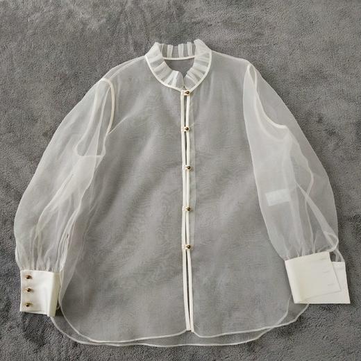 【不退不换】良木礼真丝盘扣上衣（2301536） 商品图0