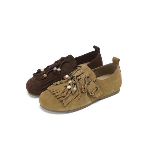 西村名物2025年秋季新款时尚流苏防滑大底平跟休闲乐福鞋X25CM31651 商品图0