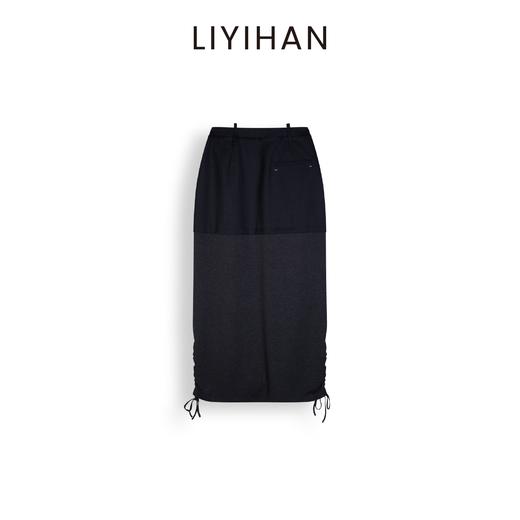 LIYIHAN 2025秋新款通勤羊毛半身裙灰色女高级百搭裙子小众设计感 商品图4