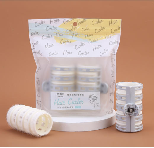 LMLTOP爆款刘海定型卷发筒灰色 螺旋蓬松卷发器 内扣卷自粘卷发夹C269 商品图2
