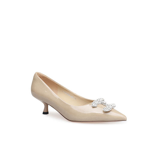 豪麟名鞋迪嘉女鞋皮鞋牛移膜革DJYYA52WP008卡其色 商品图0