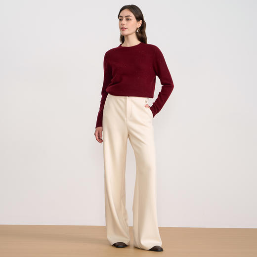 【羊毛针织衫】EITIE爱特爱时尚圆领宽松显瘦百搭秋季新款针织衫D2501903 商品图13