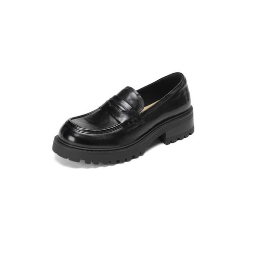 西村名物2025年秋季新款厚底中跟原皮舒适乐福鞋深口单鞋X25CM30461 商品图1