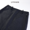 LIYIHAN 2025秋新款通勤羊毛半身裙灰色女高级百搭裙子小众设计感 商品缩略图1