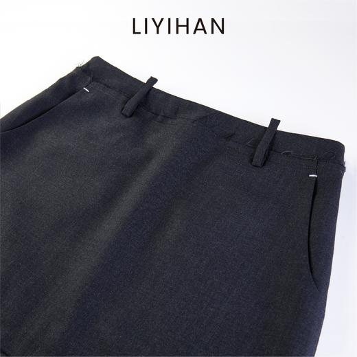 LIYIHAN 2025秋新款通勤羊毛半身裙灰色女高级百搭裙子小众设计感 商品图1