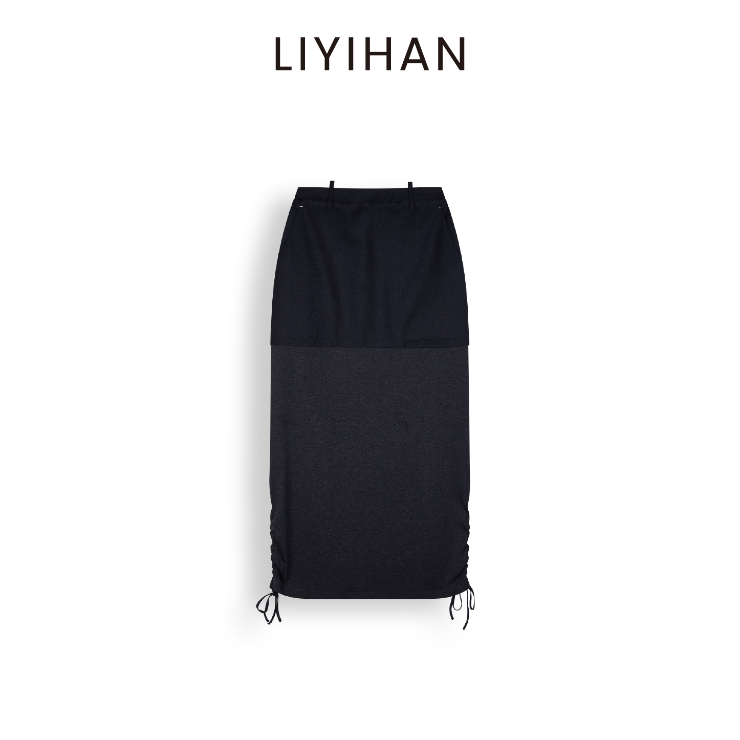 LIYIHAN 2025秋新款通勤羊毛半身裙灰色女高级百搭裙子小众设计感