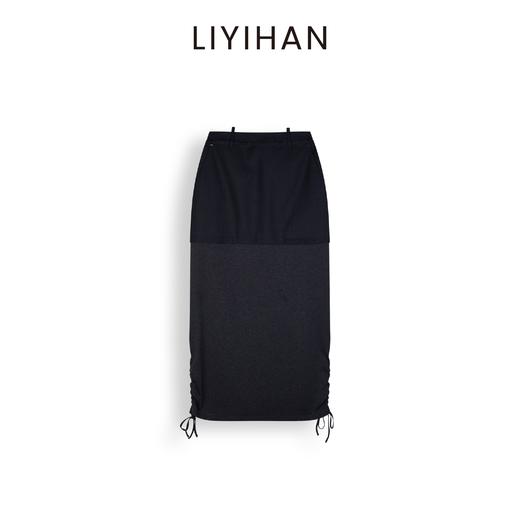 LIYIHAN 2025秋新款通勤羊毛半身裙灰色女高级百搭裙子小众设计感 商品图0