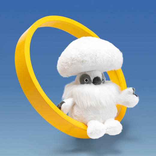 SUNNYMORE 白蘑鸡-高20cm-毛绒摆件SYMC150118 商品图3