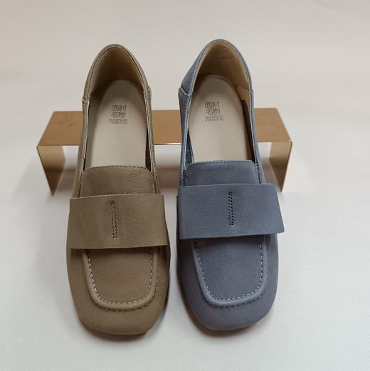 西村名物2025年秋季新款舒适软底平底深口单鞋薄底乐福鞋X25CM31591 商品图1