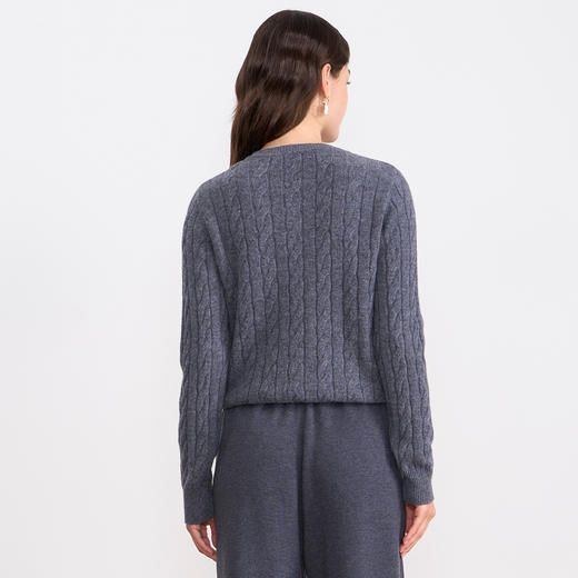 同款下架-【慵懒感羊毛针织开衫】EITIE爱特爱厚重柔软百搭秋季新款针织衫D2501911 商品图13