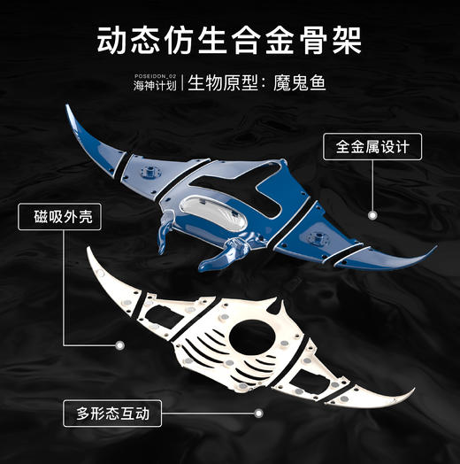 极械 蝠鲼 金属艺术品拼装摆件 成品板 商品图4
