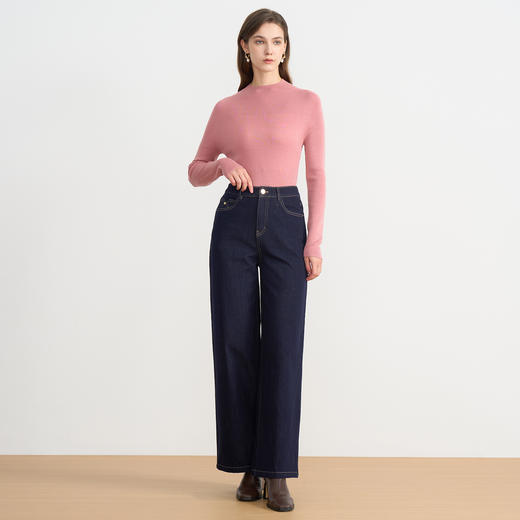 【精纺羊毛针织衫】EITIE爱特爱舒适打底半高领显瘦秋季新款C2501806 商品图11