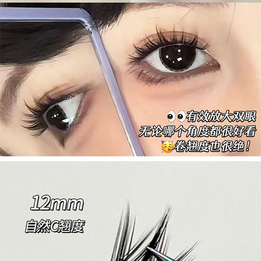 魔法色彩假睫毛6排免胶犬系 大容量懒人小奶狗漫画眼睫毛超自然芭比仿免卸新手易上手 商品图5