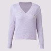 MAXRIENY精致钉珠飞鸽刺绣套头上衣紫色针织毛衫2025春季 商品缩略图0