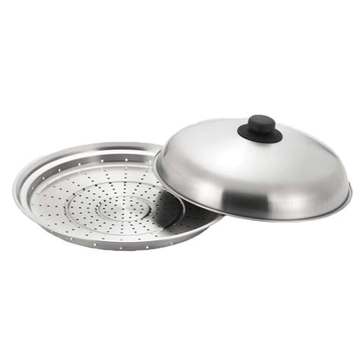 吉川日本进口雪平锅蒸笼304不锈钢蒸架厨房圆形蒸盘20CM-22CM 商品图1