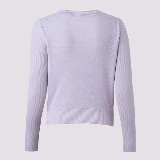 MAXRIENY精致钉珠飞鸽刺绣套头上衣紫色针织毛衫2025春季 商品图4