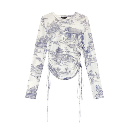 雍正行乐图手绘印花修身皮肤衣 商品图4