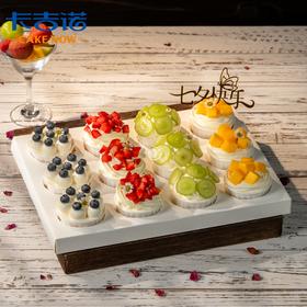 【浪漫七夕】12纸杯七夕动物奶油蛋糕