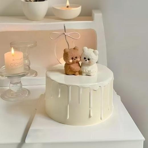 【香草冰淇淋】甜蜜抱抱小熊许愿生日蛋糕 商品图0