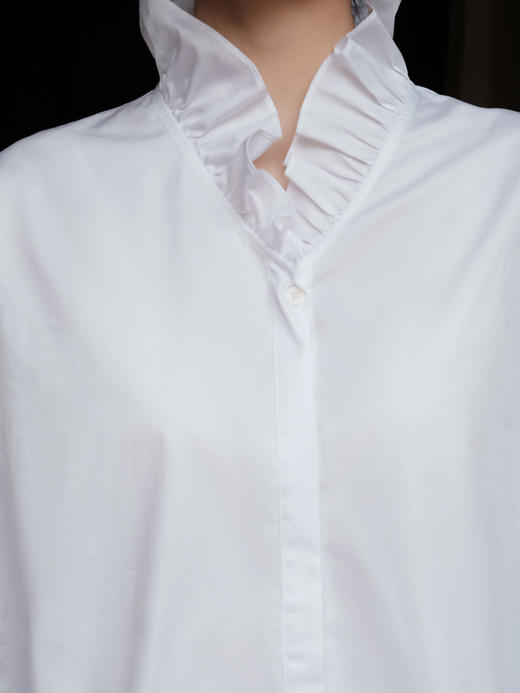 廷前观棠 | 格物荷叶领白衬衫 商品图1