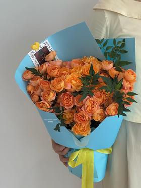 橙意满满·玫瑰花束