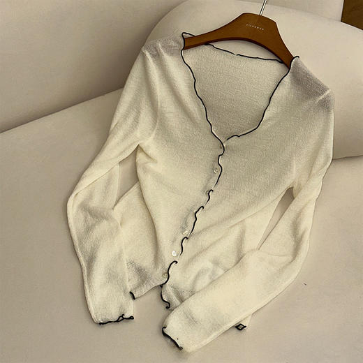 【撤/下架】良木礼羊毛卷边开衫（飘带）（Q8152） 商品图0