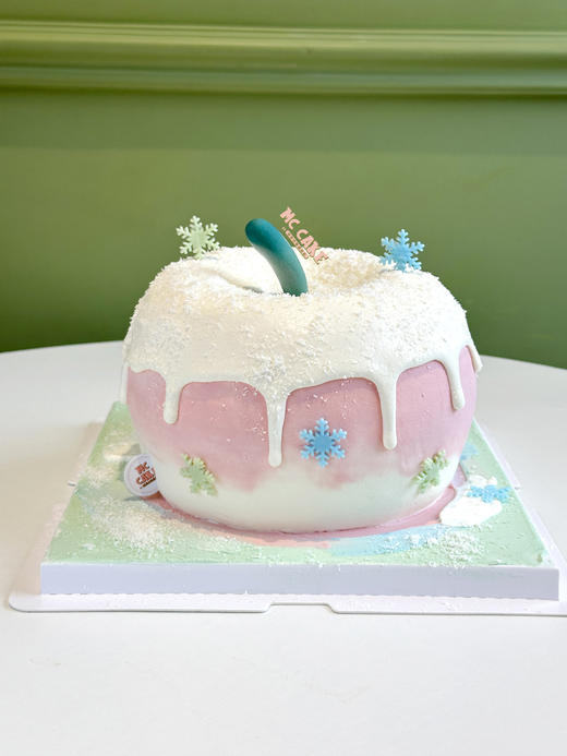 粉色渐变苹果造型蛋糕 商品图0