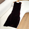 【预售7天】良木礼丝绒连衣裙（Q258373） 商品缩略图1