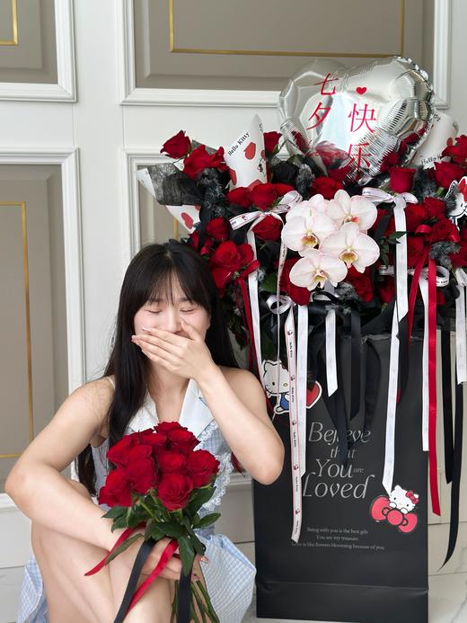 甜蜜的爱·Hello kitty花盒（黑色系） 商品图0