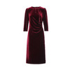 EITIE爱特爱法式复古优雅气质修身显瘦红色丝绒连衣裙秋新款C2507836 商品缩略图5