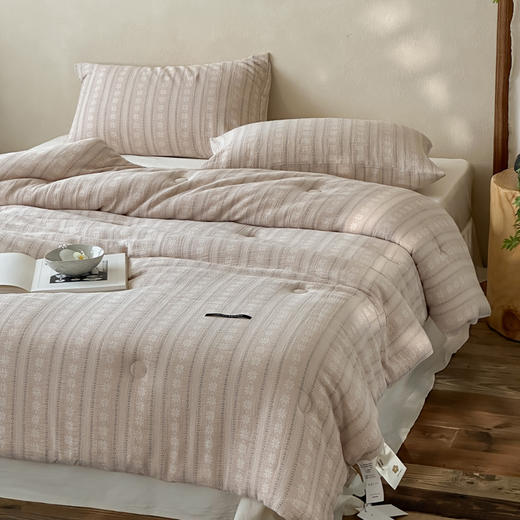 【换季出清】自然醒色织提花棉柔被TD 商品图1