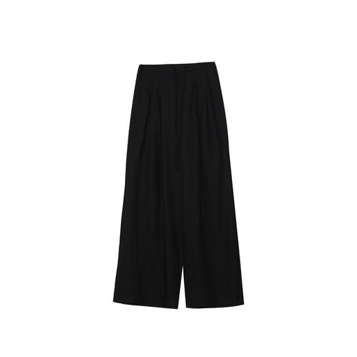 VIMAGE纬漫纪显瘦垂坠感休闲松弛直筒黑色秋季新款阔腿裤V2405107 商品图6