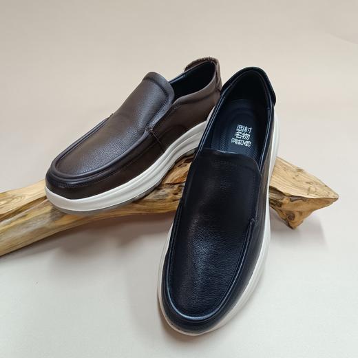 【七夕礼】西村名物2025年秋季新款英伦风极简纯色男皮鞋商务鞋百搭舒适深口男鞋X15CW31231 商品图0