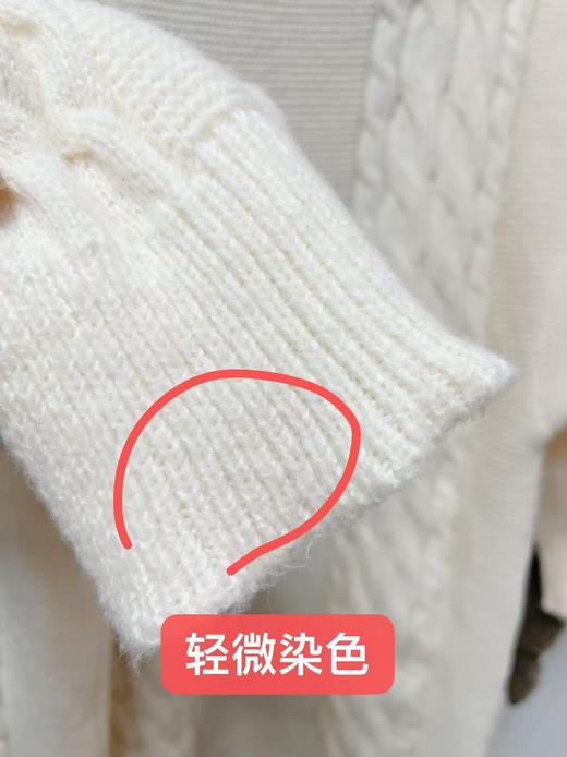 【孤品捡漏】微脏等 G10白色中长针织开衫-喜出 商品图5