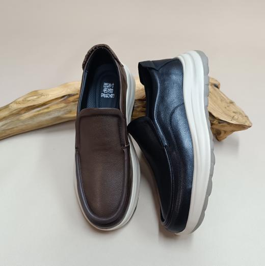 【七夕礼】西村名物2025年秋季新款英伦风极简纯色男皮鞋商务鞋百搭舒适深口男鞋X15CW31231 商品图3