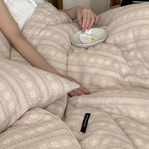 【换季出清】自然醒色织提花棉柔被TD 商品图7