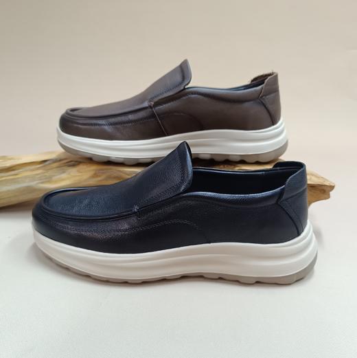 【七夕礼】西村名物2025年秋季新款英伦风极简纯色男皮鞋商务鞋百搭舒适深口男鞋X15CW31231 商品图1