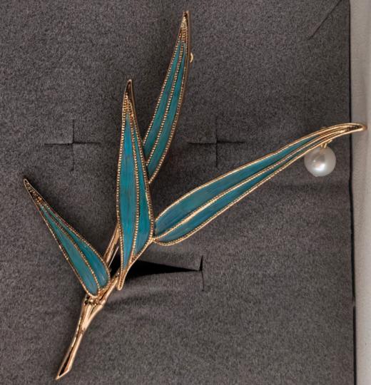 花丝镶嵌   (竹叶胸针） 商品图0