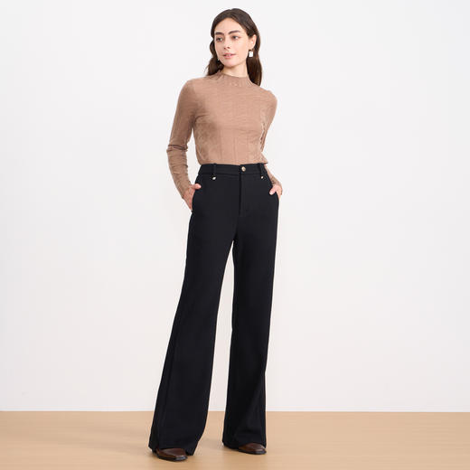 EITIE爱特爱半高领薄款舒适柔软修身显瘦打底针织衫C2501804 商品图3