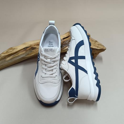 【七夕礼】西村名物2025年秋季新款【潮流板鞋]2复古撞色轻便男士休闲鞋国潮圆头男鞋X15AW16311 商品图3