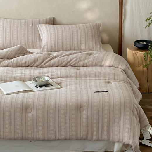 【换季出清】自然醒色织提花棉柔被TD 商品图2