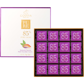 歌帝梵85%浓醇黑巧克力16片装 72g