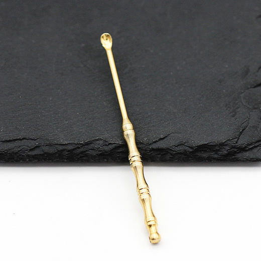 黄铜耳勺1个日常掏耳勺挖耳勺钥匙扣挂饰生活用品 商品图1