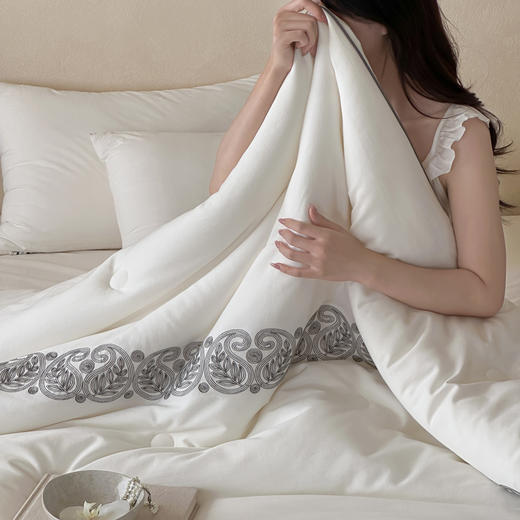 【换季出清】自然醒棉线绣花羊毛复合被TD 商品图5