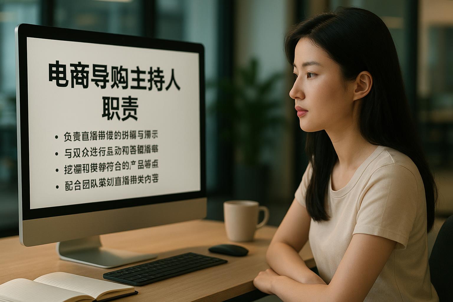 电商导购主持人的核心工作内容是什么？