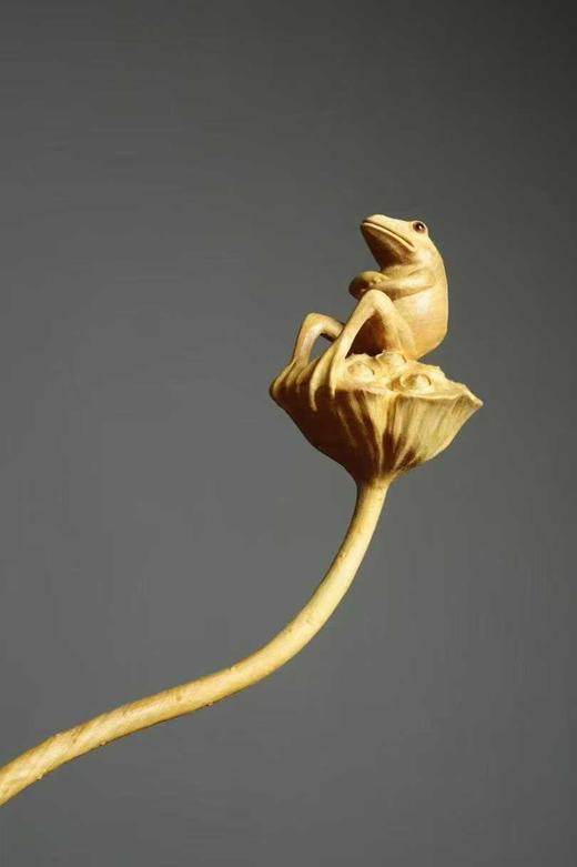 呱呱来财蛙趣°小叶黄杨摆件 商品图2