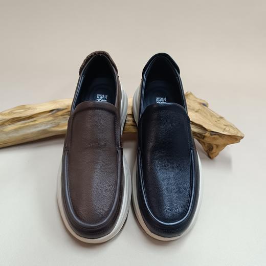 【七夕礼】西村名物2025年秋季新款英伦风极简纯色男皮鞋商务鞋百搭舒适深口男鞋X15CW31231 商品图2