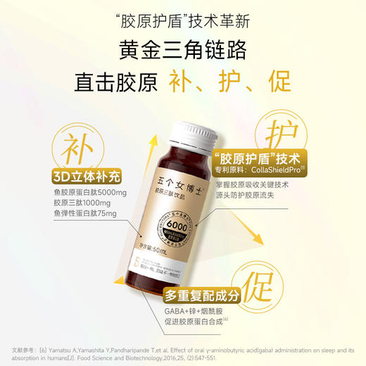 五个女博士胶原三肽饮品50ml*14支 商品图2
